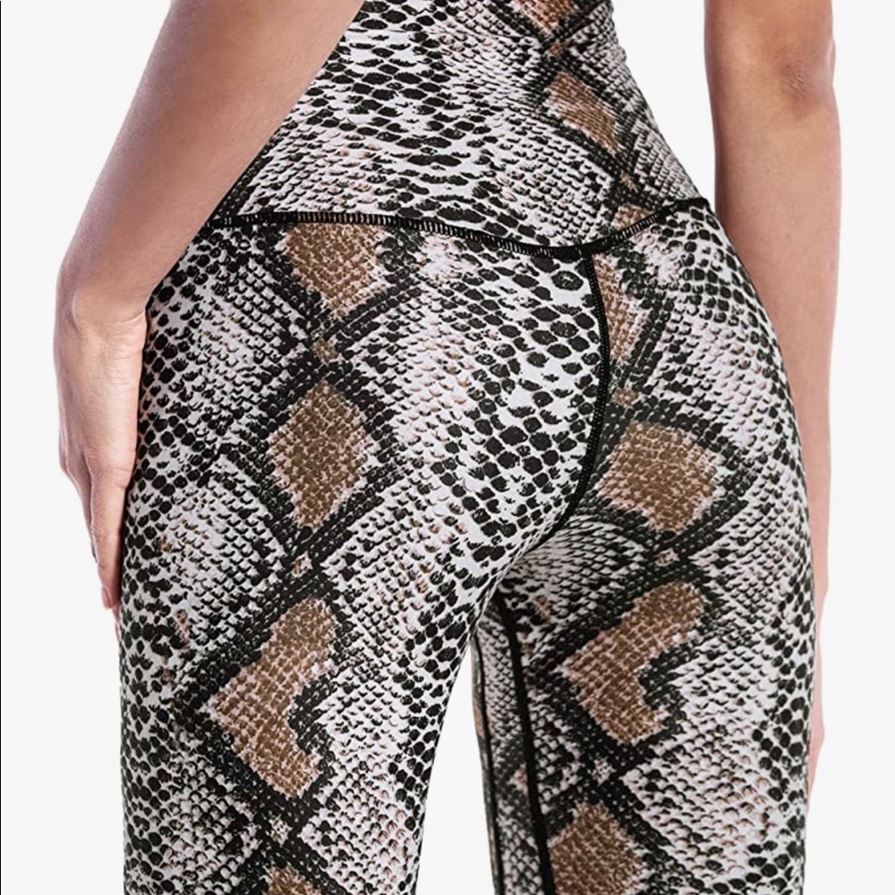 Compression Thick Body Shapping Leggings Snake Print